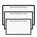 AAO 100 120 150 pulgadas 16:9 pantalla de proyector 3D HD cine en casa pared blanco mate YG620 pantalla de proyección portátil antiarrugas Canva