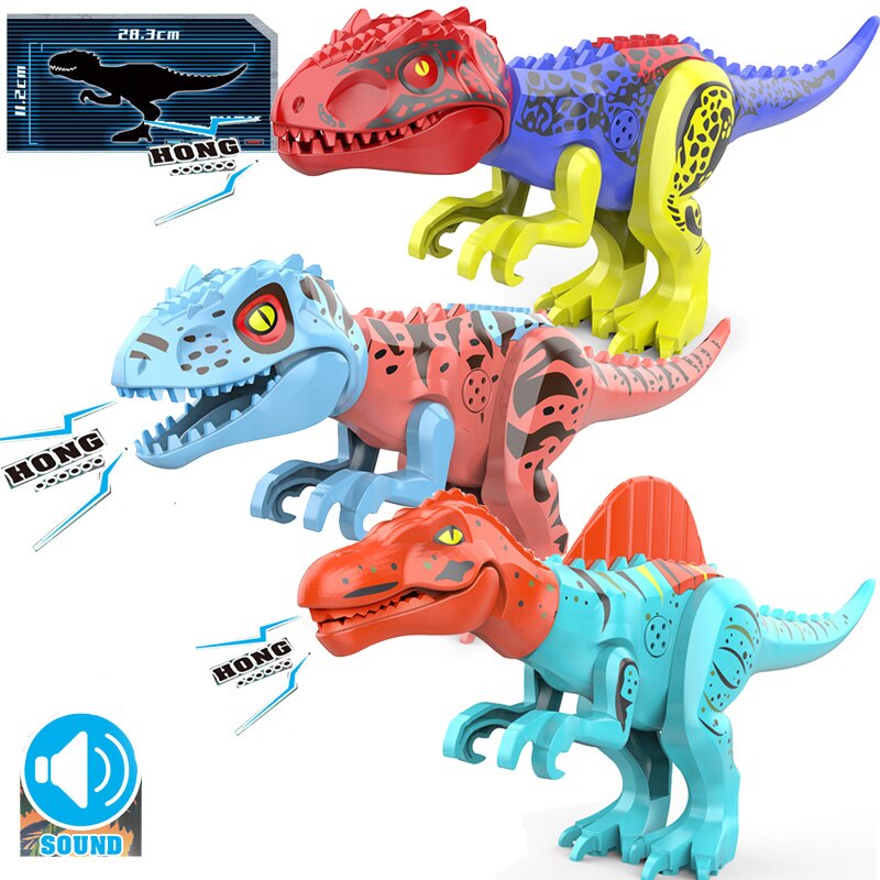 New Jurassic Dinosaur Rainforest Animals DIY Blocks Dinosaurs Mini Models Building Blocks Bricks Kid Dino Toys For Children