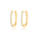 CANNER 100% 925 Sterling Silber Luxus CZ Kristall Kreis Runde Creolen für Frauen Piercing Ohrringe Silber 925 Schmuck