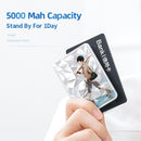 Slim Power Bank 5000mAH Cargador móvil Cartoon Powerbank Diamond Surface 5000 Power Bank Lovely para Iphone12 Samsung