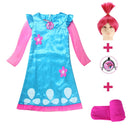 Kids Costumes Girls Dresses Trolls Poppy Costume Dress For Girls Halloween Costumes for Kids Carnaval Costume Fancy Dress