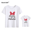Cotton family matching clothes Outfits Mother And Daughter T-Shirt  Mommy and Me Clothes lovely Blouse kids baby girl boys Look