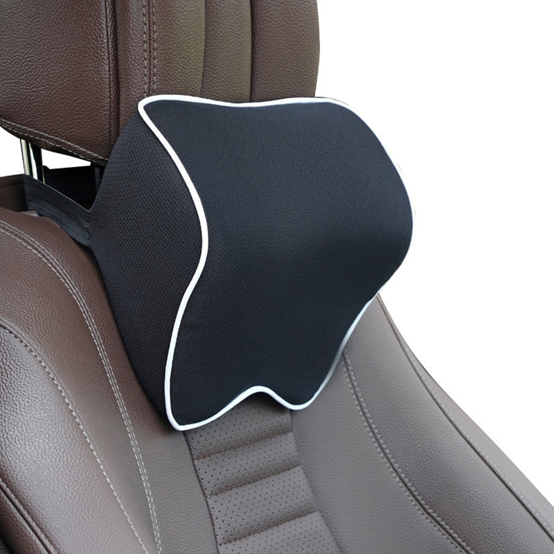 Almohada para reposacabezas de coche, almohada de algodón con memoria para el cuello, transpirable, para el reposacabezas del coche, cojín para el reposacabezas, accesorios para el Interior del coche