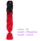 Black Star Hair Ombre Jumbo Braiding Hair Extensions 24 Inch Twist Braids Synthetic Hair Fiber for Twist Braiding for Women