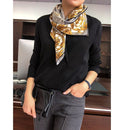 Fabuloso estampado 100% sarga bufanda de seda chal moda mujer cabeza bufandas Hijab 88*88cm