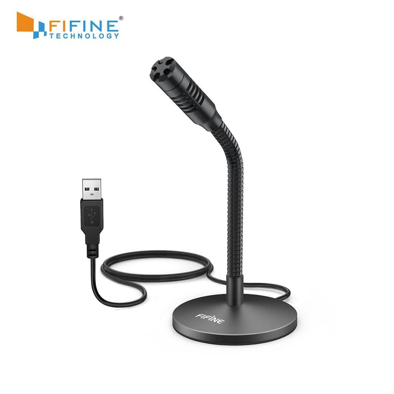 FIFINE Mini USB Microphone for Dictation.Desktop Plug&amp;Play Microphone for Computer Laptop PC. for conference,Gaming, Streaming