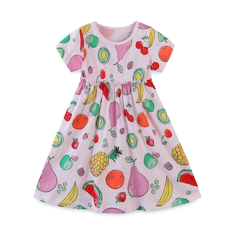 Springende Meter Neue Prinzessin Mädchen Kleider Sommer Kinder Baumwolle Kleidung Mode Party Kleid Stickerei Kleinkind Mädchen Hochzeitskleid