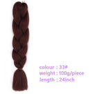 Black Star Hair Ombre Jumbo Braiding Hair Extensions 24 Inch Twist Braids Synthetic Hair Fiber for Twist Braiding for Women