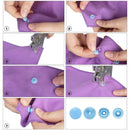 Juego de 360 ​​botones a presión de plástico T5 con alicates a presión, Kit de herramientas y contenedores organizadores, broches de fácil reemplazo, sastre familiar DIY