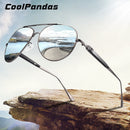 CoolPandas Top Brand Pilot Sonnenbrille Herren Polarisierte Sonnenbrille für Herren 2020 Anti-Glare Driving Oculos lunettes de soleil homme