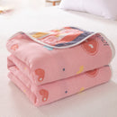 New 6 Layer 100% Cotton Gauze Baby Blankets Baby Muslin Swaddle for Newborn Soft Breathable Small Quilt Knee Blanket Bath Towel