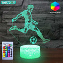 3D Sport Series Night Light LED Table Lamp Remote Sneakers Football Lampe 16 Colors Illusion Luminaria Kids Baby Birthday Gifts