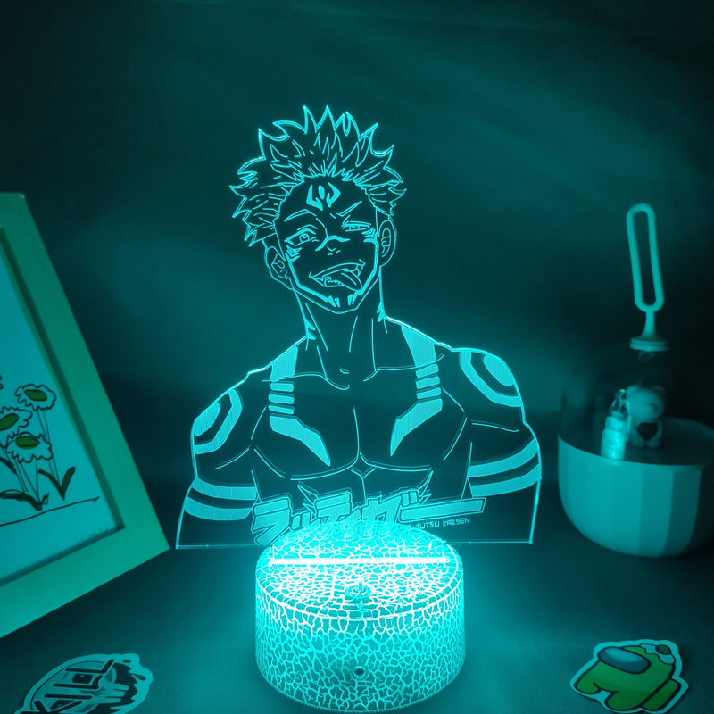 Anime Jujutsu Kaisen figura Inumaki Toge 3D LED Lava lámparas RGB luces de noche decoración de mesa de dormitorio cumpleaños Manga regalos para amigos