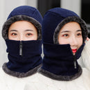 1pcs Frauen-Winter-Strickmütze neu hinzufügen Pelz gefüttert warme Wintermützen für Frauen mit Reißverschluss halten Gesicht und Ohrwärmer Balaclava Cap