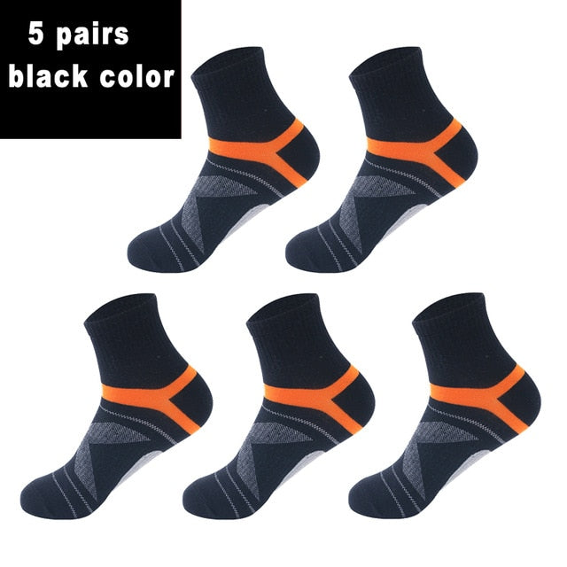 10 STÜCKE = 5 Paar Hochwertige Baumwolle Neue Herbst Herrensocken Laufende Winter Lässige Atmungsaktive Aktive Socken Streifen Sportsocken EUR38-48