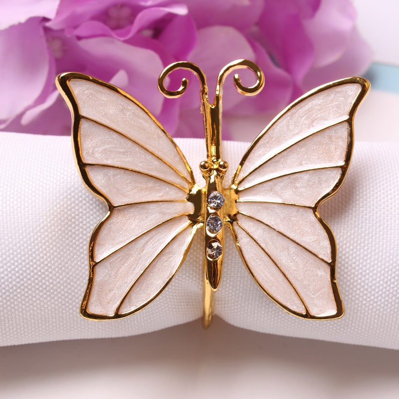 10pcs Home Model Room Shell Butterfly Napkin Button Napkin Ring High-end Jewelry Decoration Hotel Napkin Ring