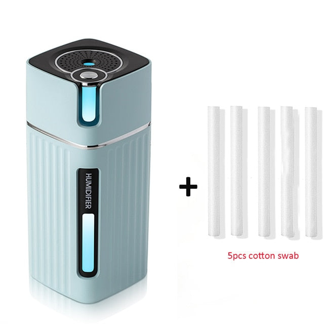 300ML Portable USB Air Humidifier Water Diffuser with Light for Home Car Ultrasonic Cool Humidificador Mini Mist Maker Fogger