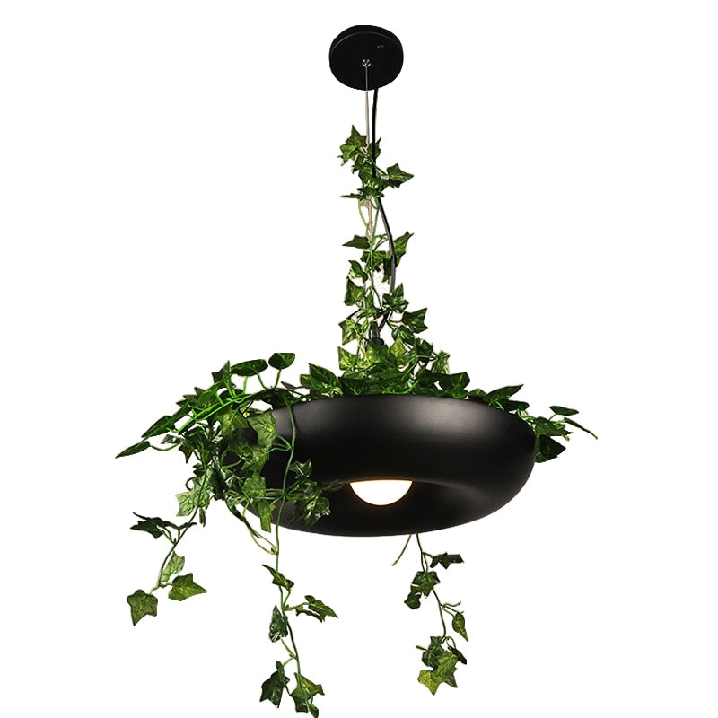 Luces colgantes de plantas modernas, lámpara colgante de maceta de jardín DIY, lámpara colgante nórdica para comedor, oficina, arte, decoración del hogar, accesorios de iluminación