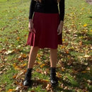 2022 Women Knitted Pleated Skirts Fashion High Waist Knit Dress Solid Color Female Classic Skirt