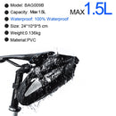 Bolsa de bicicleta NEWBOLER impermeable 13L bolsa de sillín de bicicleta de gran capacidad ciclismo bolsa trasera plegable MTB Road Trunk Bikepacking