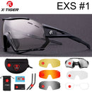 X-TIGER Photochromic Cycling Sunglasses 5 Lens UV400 Mountain Bike Glasses Men Outdoor Sports Cycling Goggles With Myopia Frame