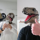 Eraspooky Realistic Jurassic Dinosaur Cosplay Tyrannosaurus Latex Mask Halloween Costume Props For Adult Festival Party Headgear