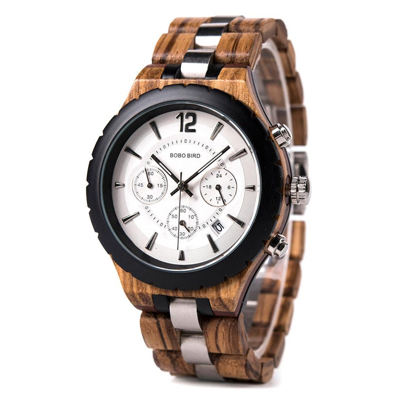 Relogio Masculino BOBO BIRD Watch Men Wood Luxury Stylish Timepieces Chronograph Military Quartz Watches Men's Great Gift