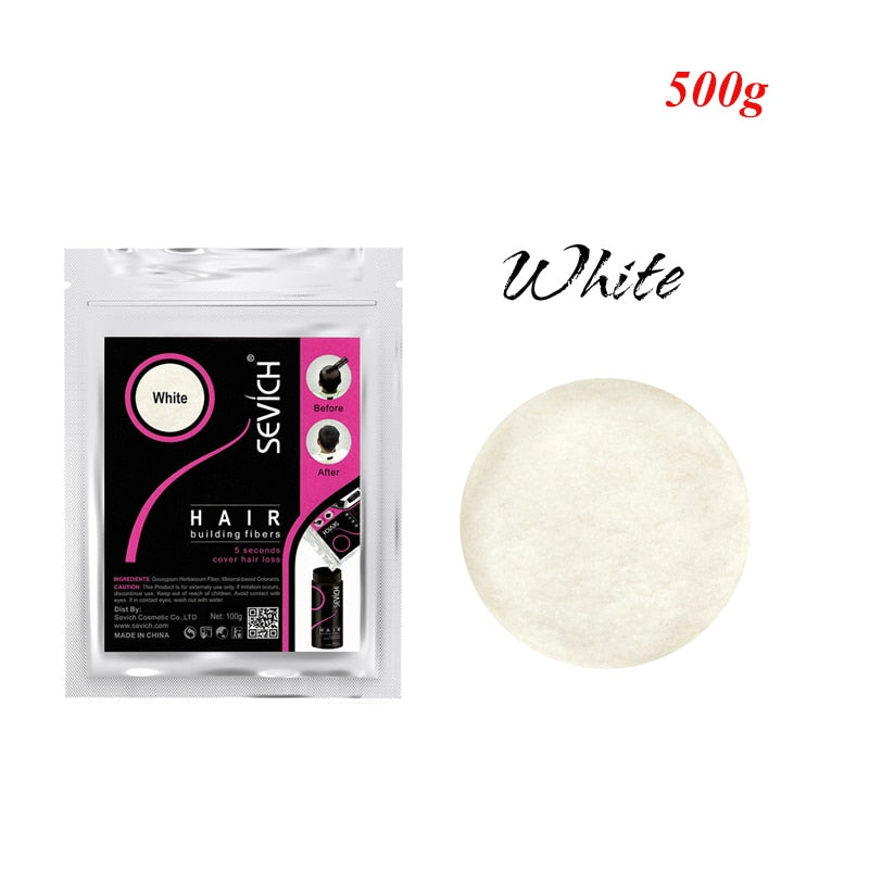 Sevich 500g Hair Building Fiber Refill Hair Thinning Thickening Hair Growth Fiber Keratin Fiber For Hair Anti Hair Loss Products