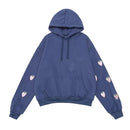 Harajuku fresa bordado lavanda rosa sudadera Otoño Invierno mujer Kawaii suelta manga larga Tops sudaderas con capucha de gran tamaño XXL