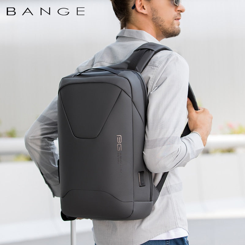 BANGE New Men Anti Theft Wasserdichter Laptop-Rucksack 15,6 Zoll Daily Work Business Rucksack Schulrucksack Mochila für Männer