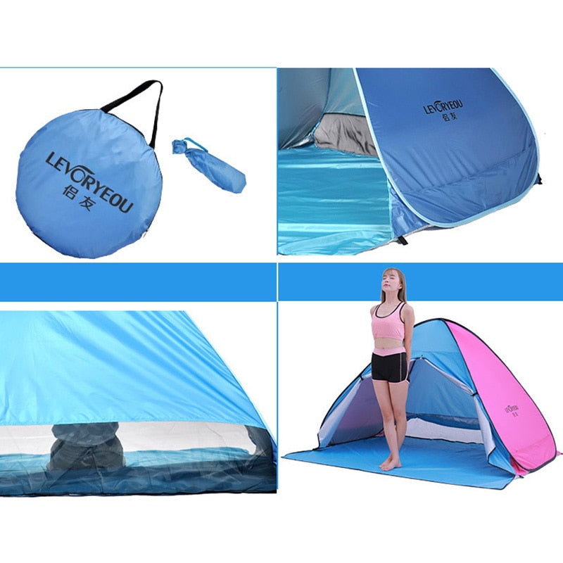 Full Automatic Camping Tent With Door Window Anti-UV Awning Tents Quick Opening Outdoor Sunshelter For 1-4 People Sunproof X147B