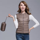 Autumn Duck Down Vest Women's Short Jacket Sleeveless Portable Puffer Vest Coat Female 2021 New Winter Student Waistcoat