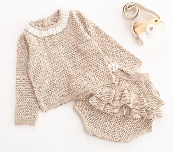 Baby Kleidung Set Strickpullover Baby Mädchen Kleidung Kleinkind Jungen Kleidung Pullover und Hosen Baby Set Kinder Boutique Kleidung