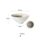 FANCITY Japanese Ramen Bowl Ceramic Single Noodle Bowl Household Salad Bowl large Bowl Creative Special Restaurant Tableware