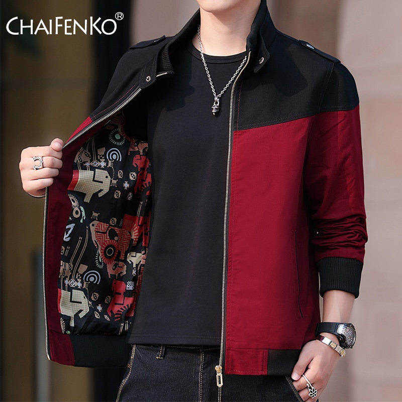 CHAIFENKO Fashion Men Bomber Jacket Casual Thin Slim Baseball Jackets Men Streetwear Hip Hop Windbreaker Zipper Jacket Coat Male