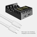 VOXLINK 4 slot Battery Charger for AAA/AA Rechargeable Battery Short Circuit Protection with LED Indicator Ni-MH/Ni-Cd charger