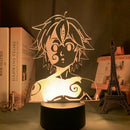 Acrylic Night Light Lamp Manga The Seven Deadly Sins Gadget for Home Room Decorative Light Meliodas Figure Kids Table Lamp Gift