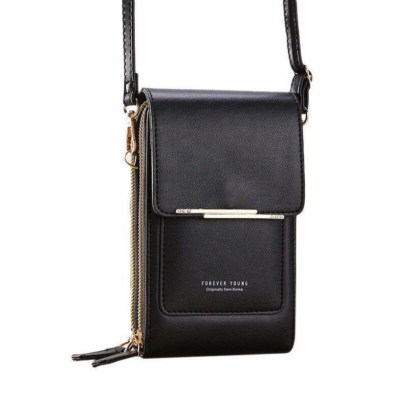 Geestock, bolsos cruzados pequeños a la moda para mujer, bolso de teléfono de cuero PU, bolso de hombro portátil de viaje de gran capacidad