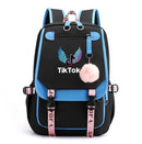 Mochila TikTok, mochilas escolares luminosas para adolescentes, niños y niñas, Mochila para ordenador portátil, Mochila Escolar de viaje de gran capacidad