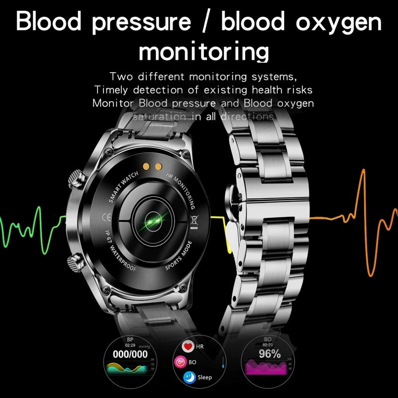 LIGE 2021 nuevo reloj inteligente para hombre con pantalla completamente táctil, reloj deportivo para Fitness, llamada Bluetooth resistente al agua para Android iOS, reloj inteligente para hombre