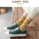 5 pairs/lot Women Casual Socks Fashion Dots Sock Personality Cute Comfortable Polka Dot Sock Japanese Kawaii Socks