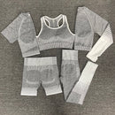 Women 2/3/5pcs Yoga Set Running Seamless Gym Workout Short Sleeve+Top Sport+Leggings+shorts+bra Fitness Suit Yoga Suit