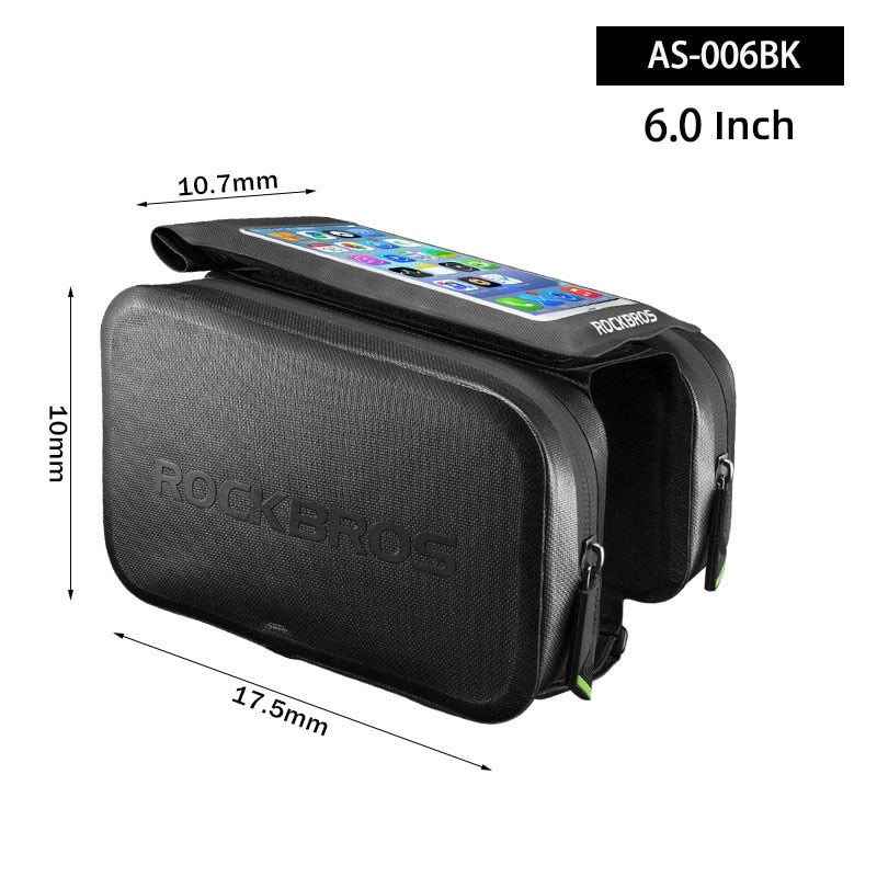 ROCKBROS Cycling Bike Top Tube Bag Rainproof MTB Bicycle Frame Front Head Cell Phone Touch Screen Bag Pannier Bike Accessories