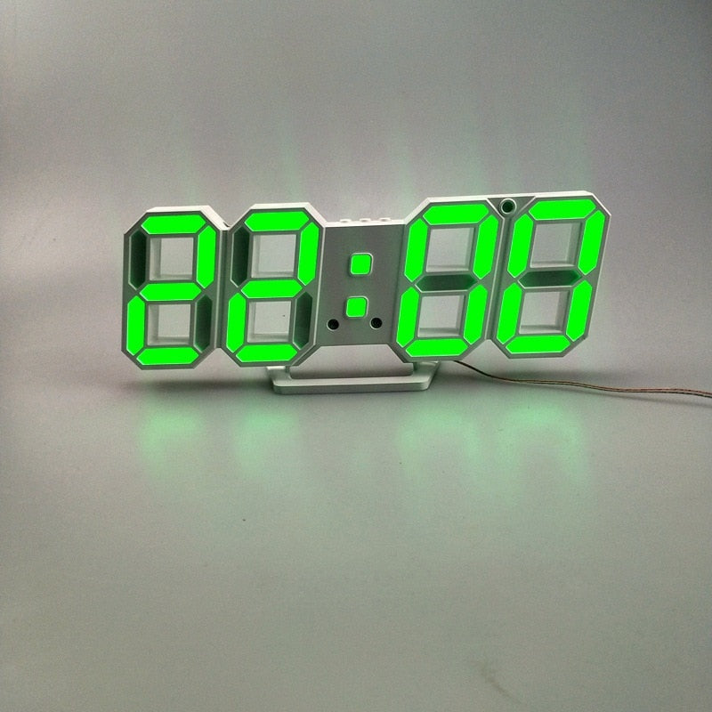 Reloj de pared Digital LED, alarma, fecha, temperatura, retroiluminación automática, mesa de escritorio, decoración del hogar, soporte, relojes colgantes