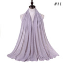 Luxuey Pom Pom Bubble gasa Hijab bufanda mujer chal largo Wrap musulmán diadema Maxi islámico Sjaal 180*70cm