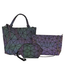 Bolsos de mano para mujer, conjunto de 3 uds. De bolsos cruzados para mujer, bolso de hombro luminoso geométrico, bolso de mano para mujer y bolso de mano holográfico