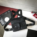 Men Tactical Vest Waist Bag Hip-hop Chest Rig Bag for Men Male Abdomon Bags Canvas Fanny Pack Chest Purse Streetwear Kanye