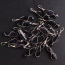 50PCS Factory Outlet Jewelry Wrapped Pendants Natural Gem Stone Wire Winding Bead For Making Necklace Crystal Hexagonal Pendulum