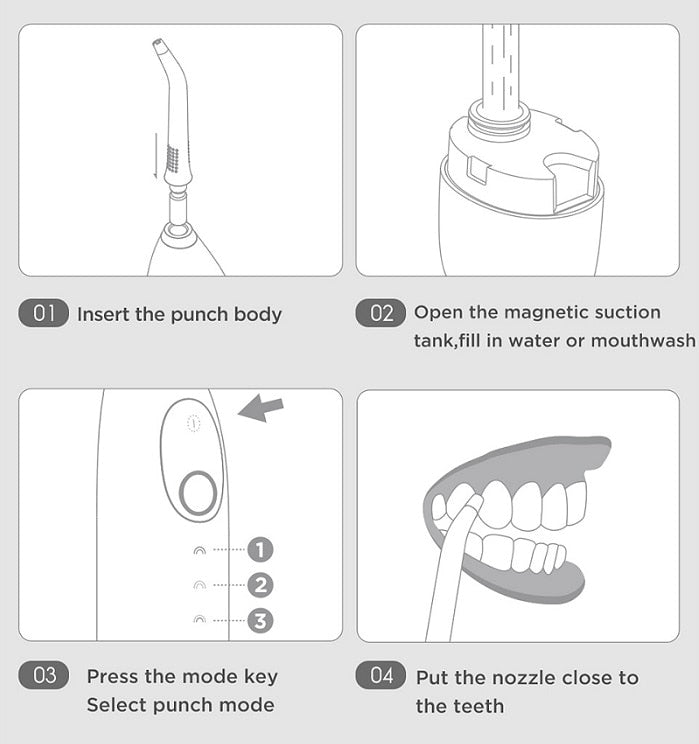 Oclean Cordless Air Flosser for Teeth W1 Munddusche Wiederaufladbare Wasserflosser mit 9 Zahnseide-Modi