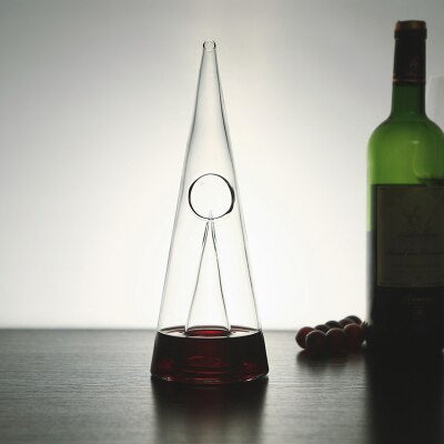 Glass Wine Decanter Fast Waterfall Pyramid Whiskey Seperator Hand Made Divider Wine Accessories Bar Tools
